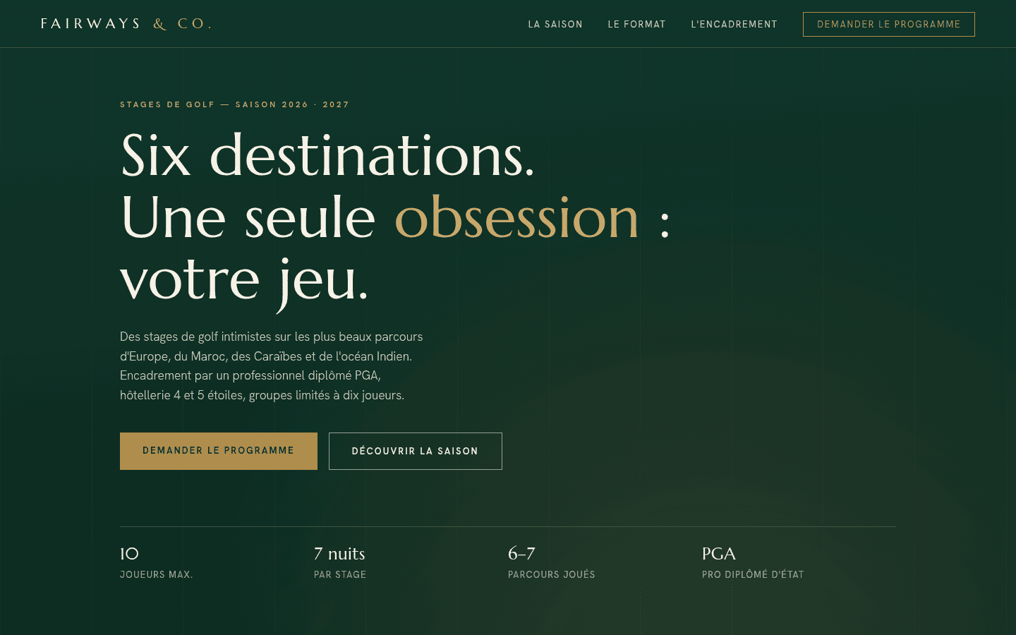 Fairways & Co — home page